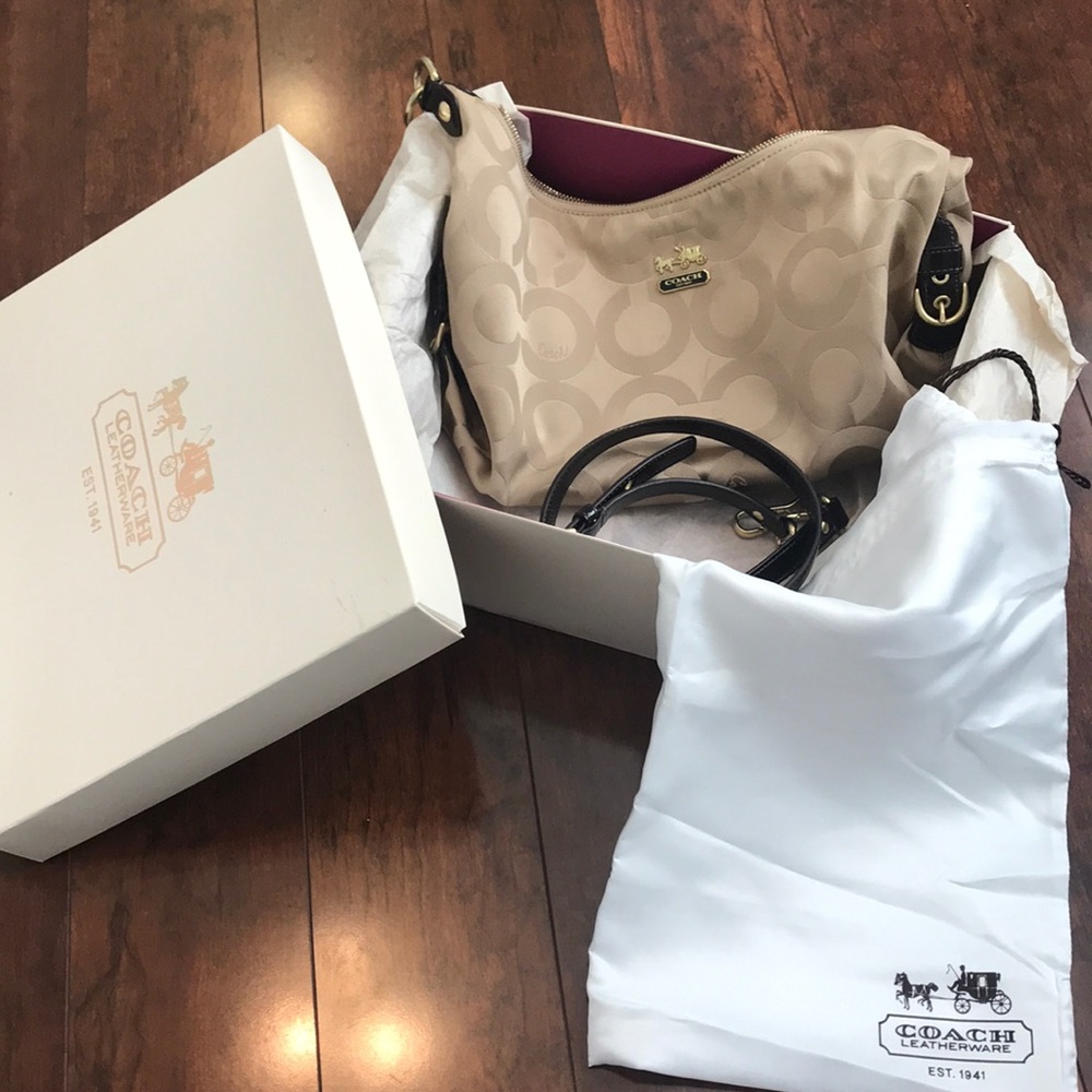 Tan Coach Shoulder Bag